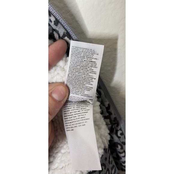 Old Navy Girls XL Long Sleeve Grey Cheetah Hooded Zippered Lined Sweatshirt - Picture 9 of 16